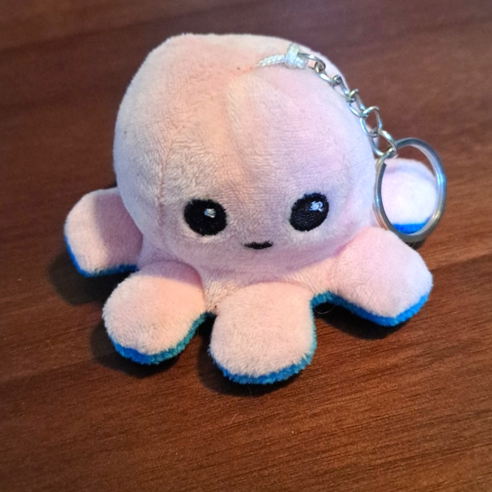 Reversible Octopus Plush Keychain